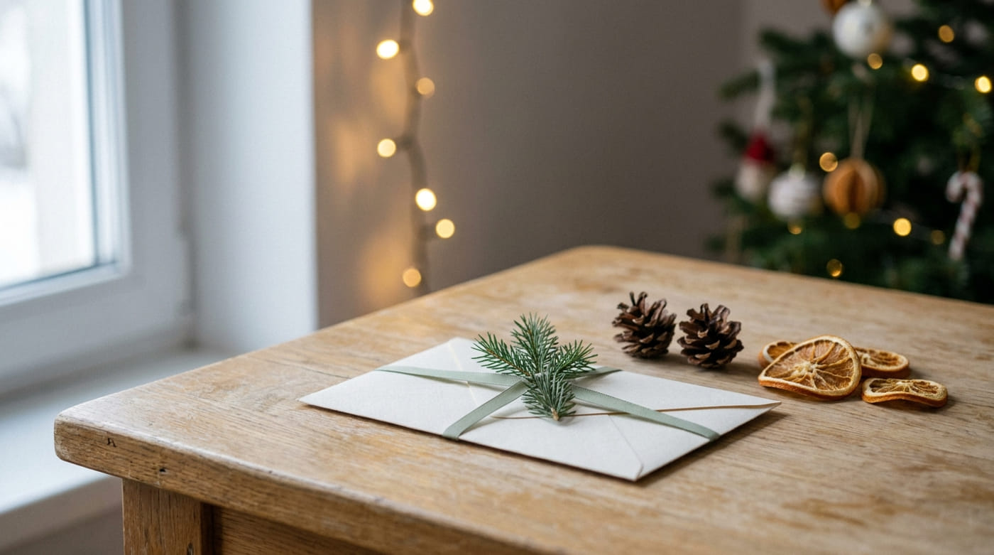 Świąteczny voucher prezentowy Estelium przygotowany do wręczenia